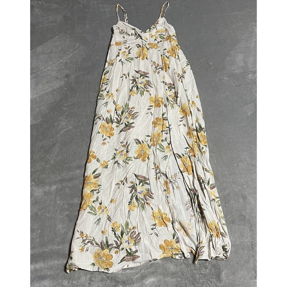 Magnolia Boutique Dress Womens Small Ivory Floral Smocked Sundress Midi